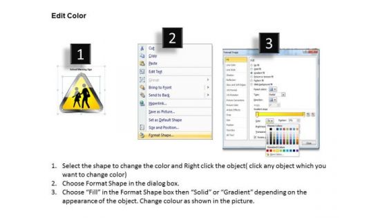 Business Diagram 3d Warning Symbol Road Safety Presentation Template