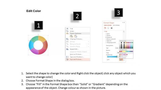 Business Diagram 6 Staged Circular Business Chart Presentation Template