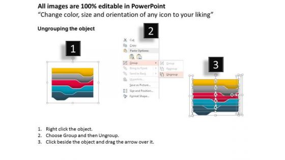 Business Diagram Abstract Info Graphics 5 Steps Presentation Template