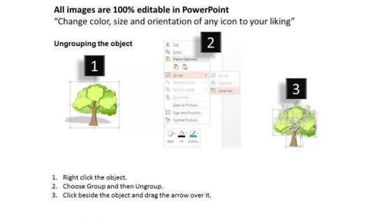 Business Diagram Abstract Tree Graphic For Text Representation Presentation Template