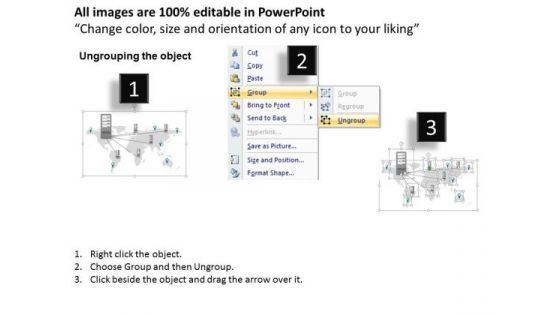 Business Diagram Active Geo Replication One To Many Geographically Distributed Ppt Slide