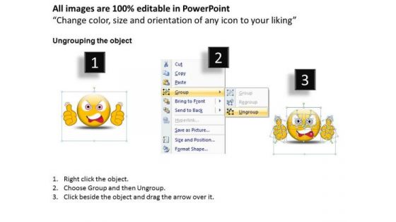 Business Diagram Angry Expression Smiley Sales Diagram
