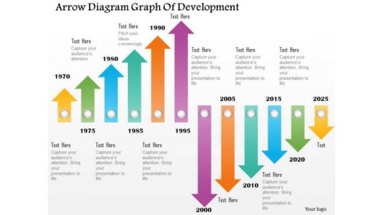 Business Diagram Arrow Diagram Graph Of Development Presentation Template
