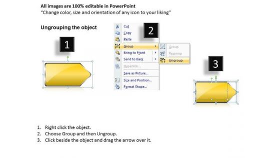 Business Diagram Arrow Process 2 Stages Style 1