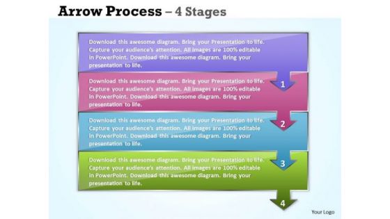 Business Diagram Arrow Process 4 Stages Marketing Diagram