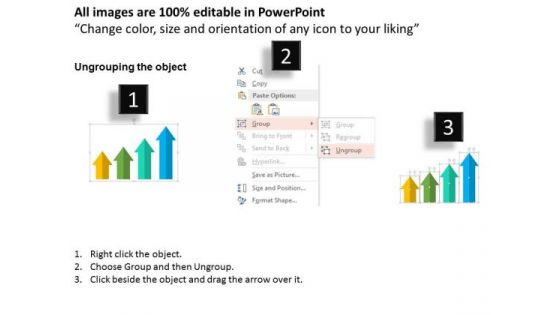 Business Diagram Arrows For Increasing Trend Presentation Template