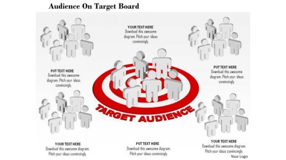 Business Diagram Audience On Target Board Presentation Template