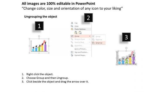Business Diagram Bar Graph For Growth And Progress Presentation Template