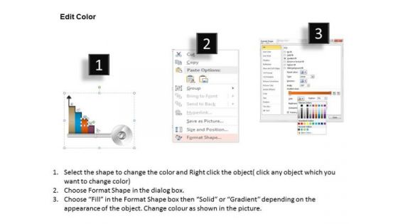 Business Diagram Bar Graph With Text Boxes For Data Display Presentation Template