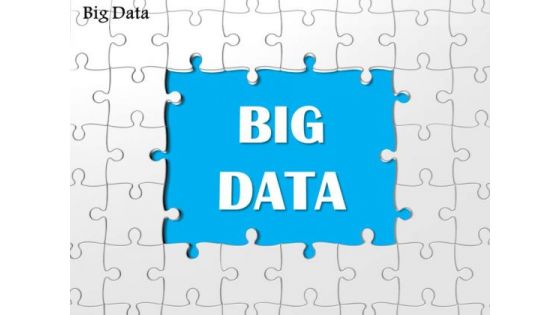 Business Diagram Big Data Words Written In Puzzle Pieces Presentation Template