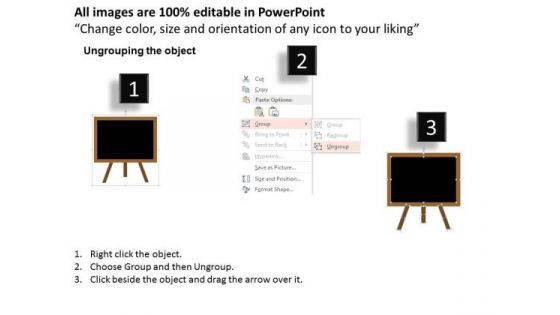 Business Diagram Blackboard For Writing Business Plan Outline Presentation Template