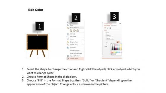 Business Diagram Blackboard For Writing Business Plan Outline Presentation Template