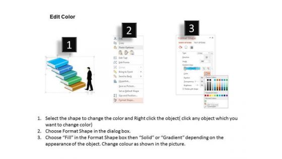 Business Diagram Book Process Five Stages Presentation Template