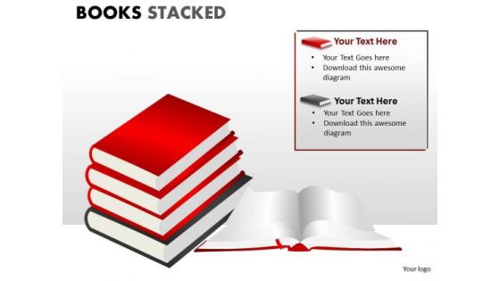 Business Diagram Books Stacked Business Framework Model