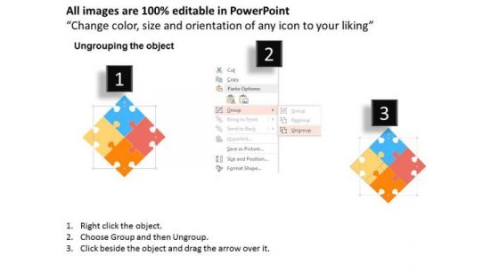 Business Diagram Business Deal On Puzzle Background Presentation Template