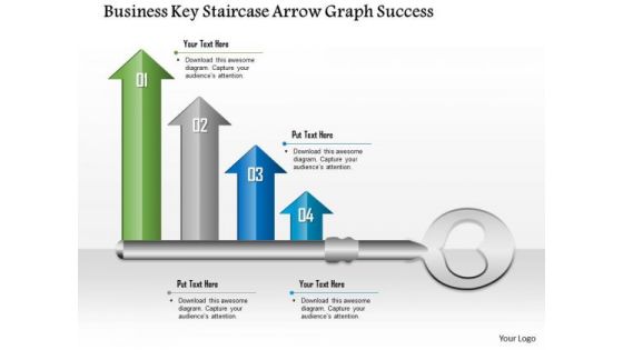 Business Diagram Business Key Staircase Arrow Graph Success Presentation Template