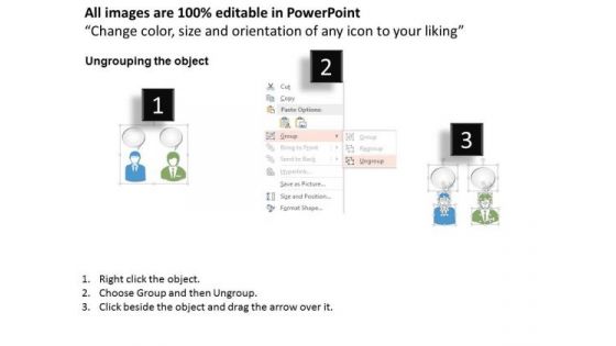 Business Diagram Business Men Dialogue Box Info Graphic Presentation Template