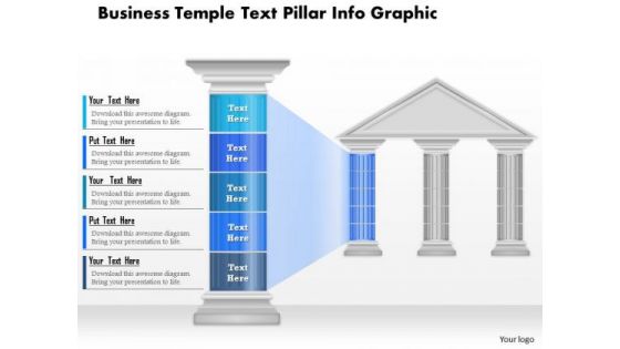 Business Diagram Business Temple Text Pillar Info Graphic Presentation Template