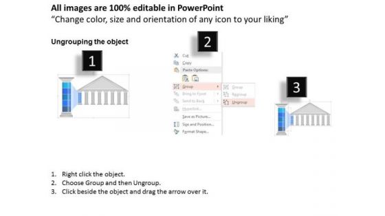 Business Diagram Business Temple With Pillar Text Presentation Template