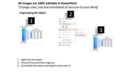 Business Diagram Business Temple With Two Option Pillar Presentation Template