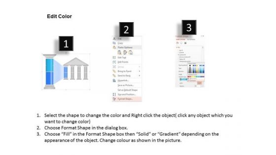 Business Diagram Business Temple With Two Option Pillar Presentation Template