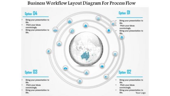 Business Diagram Business Workflow Layout Diagram For Process Flow Presentation Template