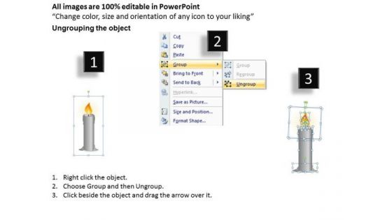 Business Diagram Candle Melting Diagram Style 3 Consulting Diagram