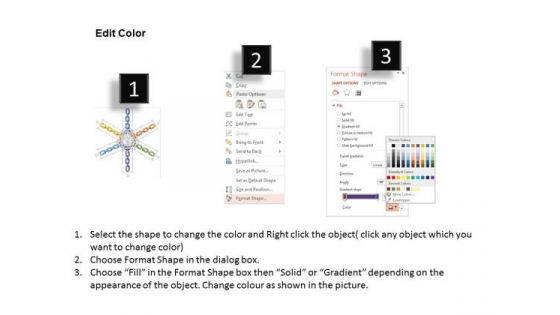 Business Diagram Chains In Circular Flow Presentation Template