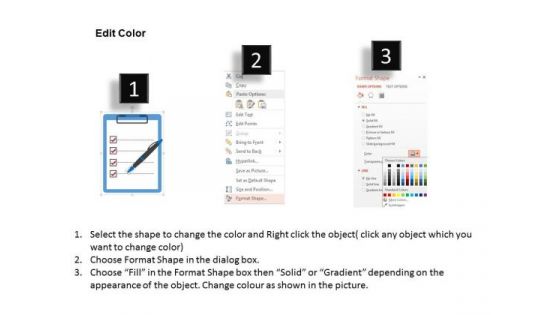 Business Diagram Checklist With Pen For Performance Measurement Presentation Template