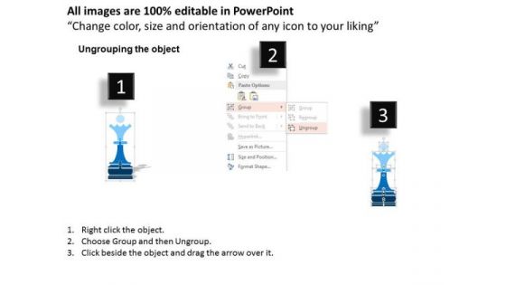Business Diagram Chess Board With King And Pawn Presentation Template