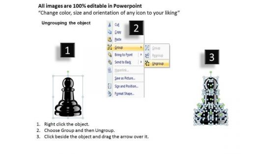 Business Diagram Chess Pawn Pieces Mba Models And Frameworks
