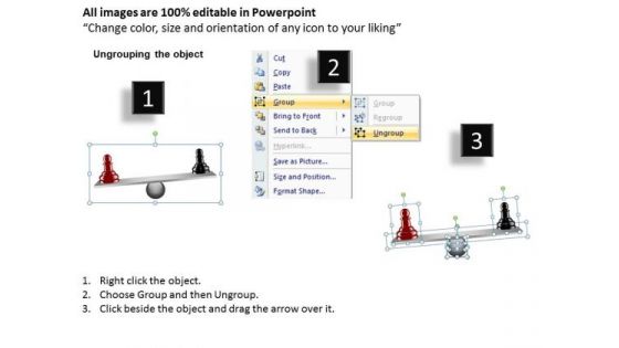 Business Diagram Chess Pawn Pieces Strategy Diagram