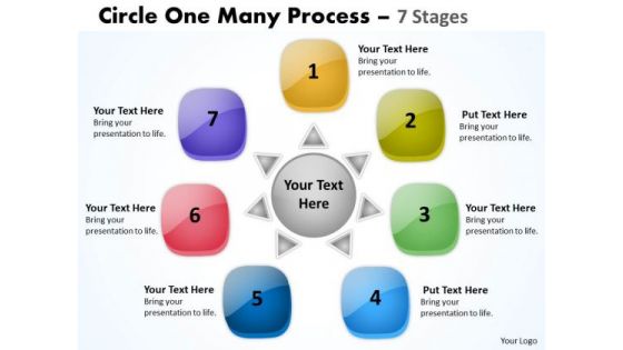Business Diagram Circle One Many Process 7 Stages Business Framework Model Business Diagram Circle One Many Process 7 Stages Business Framework Model