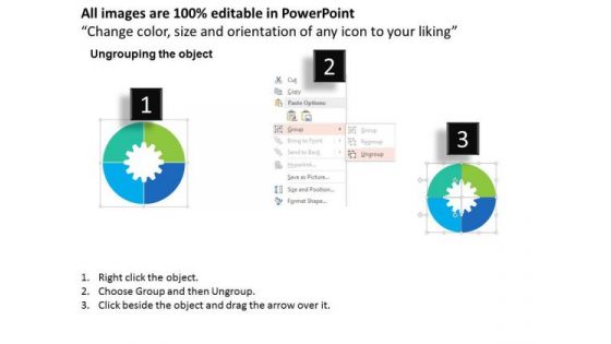 Business Diagram Circle With Four Portions Presentation Template