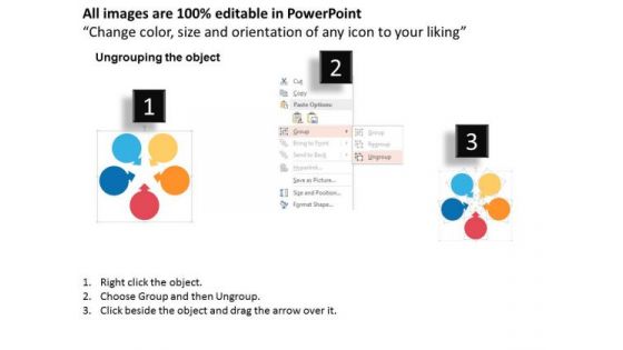 Business Diagram Circles For Cause And Effect Presentation Template