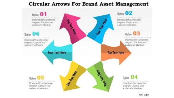 Business Diagram Circular Arrows For Brand Asset Management Presentation Template