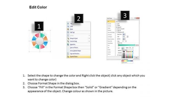 Business Diagram Circular Banners For Option Representation Presentation Template
