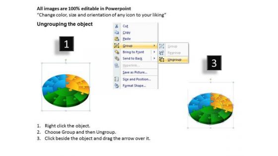 Business Diagram Circular Jigsaw Puzzle Process Style 7 Sales Diagram