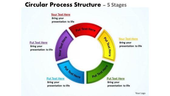 Business Diagram Circular Process Structure 5 Stages Marketing Diagram