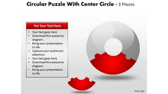 Business Diagram Circular Puzzle With Center And 3 Pieces Marketing Diagram Business Diagram Circular Puzzle With Center And 3 Pieces Marketing Diagram