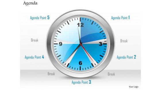 Business Diagram Clock With Five Different Agenda Points Presentation Template Business Diagram Clock With Five Different Agenda Points Presentation Template