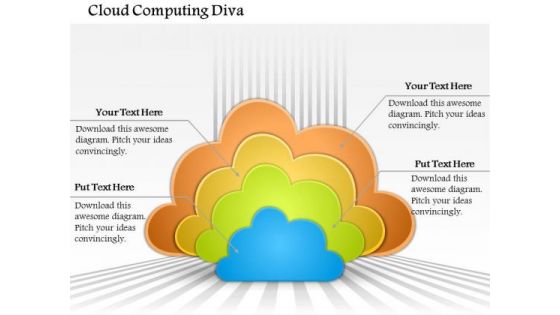 Business Diagram Cloud Computing Diva Presentation Template