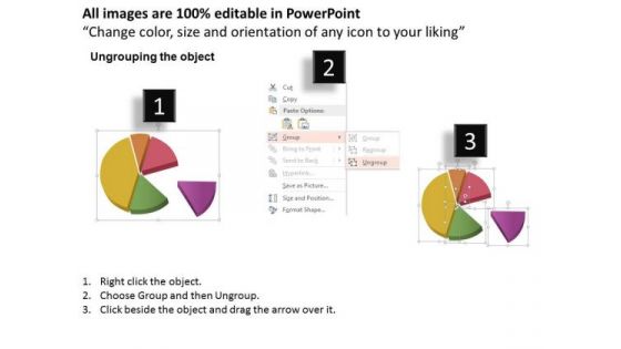 Business Diagram Colored Pie Chart For Data Analysis Presentation Template