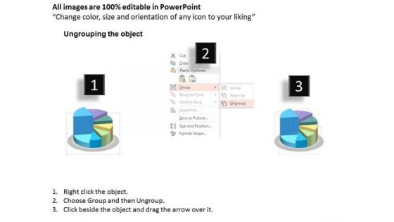 Business Diagram Colored Pie Graph Style Bar Graph For Result Representation Presentation Template