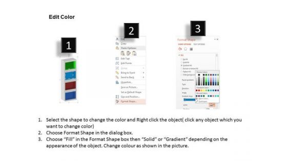 Business Diagram Colorful Box For Data Representation Presentation Template
