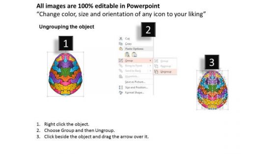 Business Diagram Colorful Brain Graphic With Text Entry Option Presentation Template