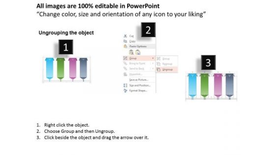 Business Diagram Colorful Four Text Boxes Presentation Template