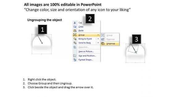 Business Diagram Dashboard With Pointer And Text Boxes For Process Control Presentation Template