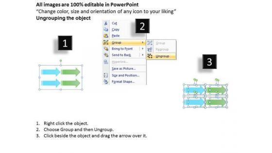 Business Diagram Double Parallel Arrow Process Marketing Diagram