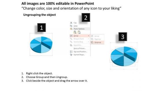 Business Diagram Eight Staged Business Pie Graph Presentation Template